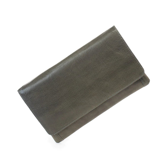 Dusky Robin Leather Sirena Purse - Olive