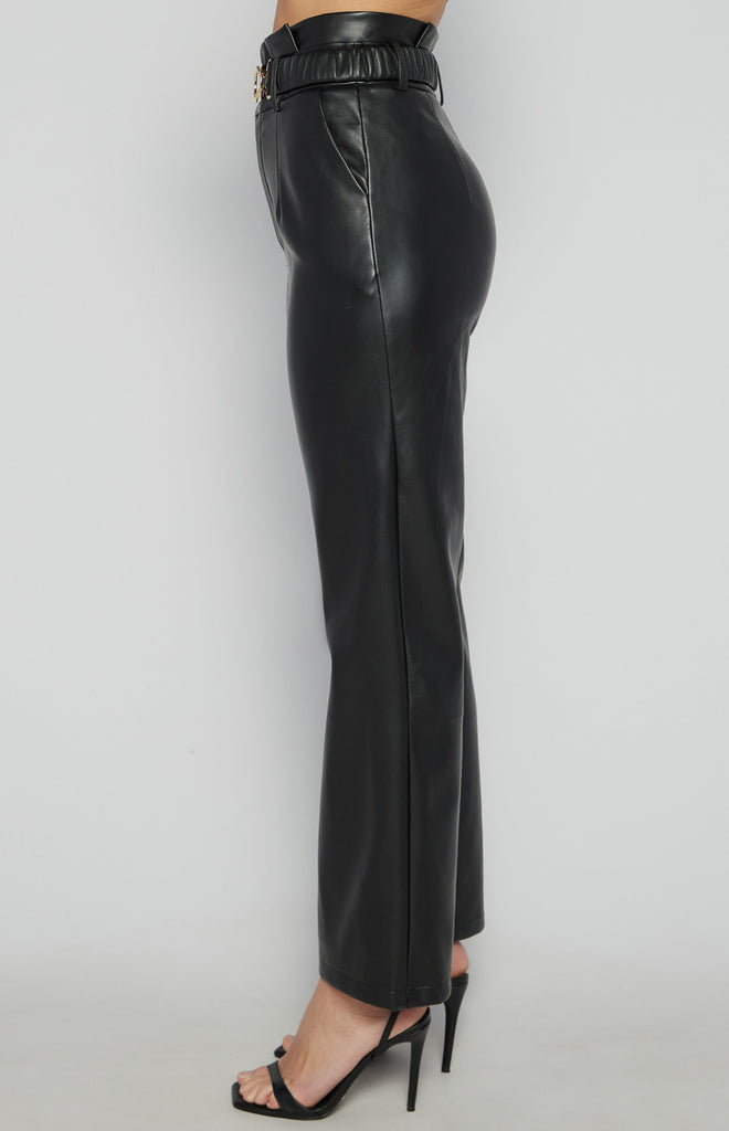 Murillo Faux Leather Pant - Black