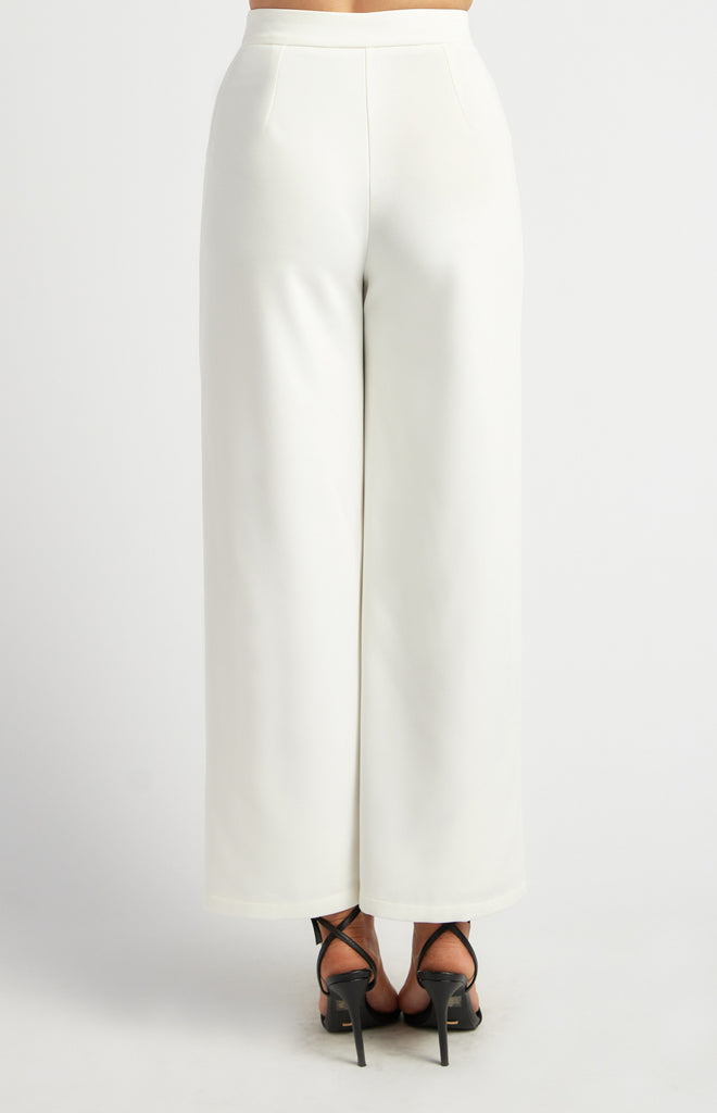 Atineck Straight Leg Pants - White