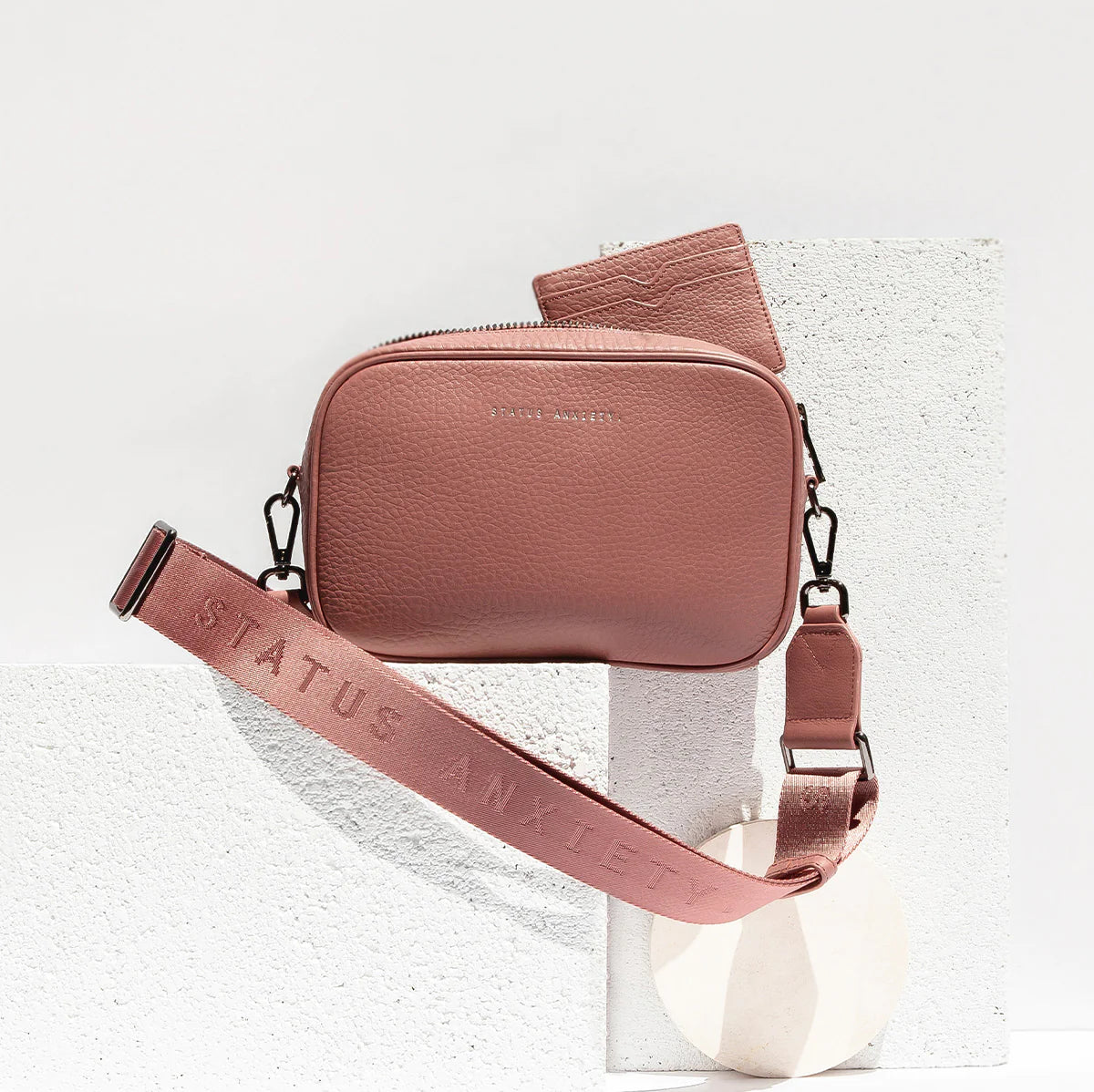 Status Anxiety - Plunder Bag Webbed Strap - Dusty Rose