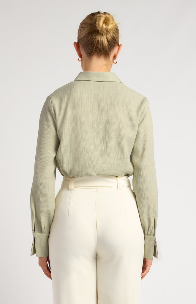 Gonton Long Sleeve Blouse - Sage