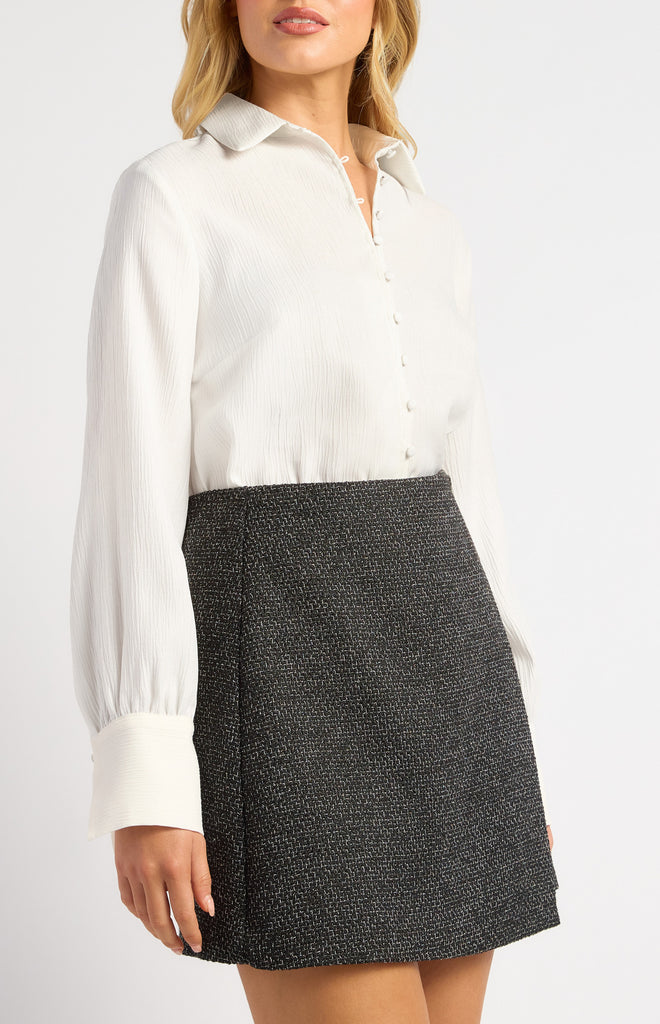 Gonton Long Sleeve Blouse - White