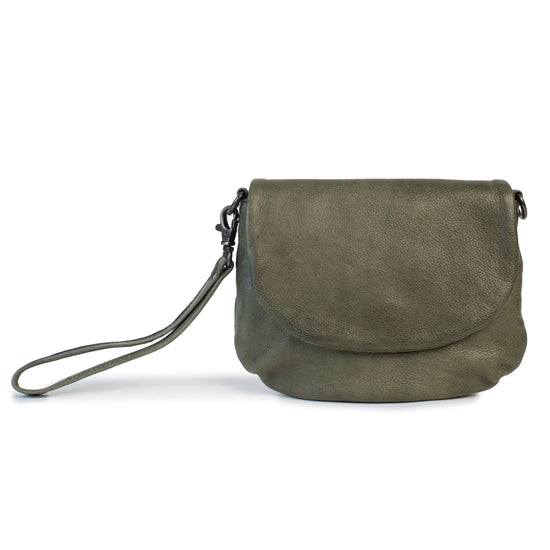 Load image into Gallery viewer, Dusky Robin Leather Zoe Bag/Clutch - Olive
