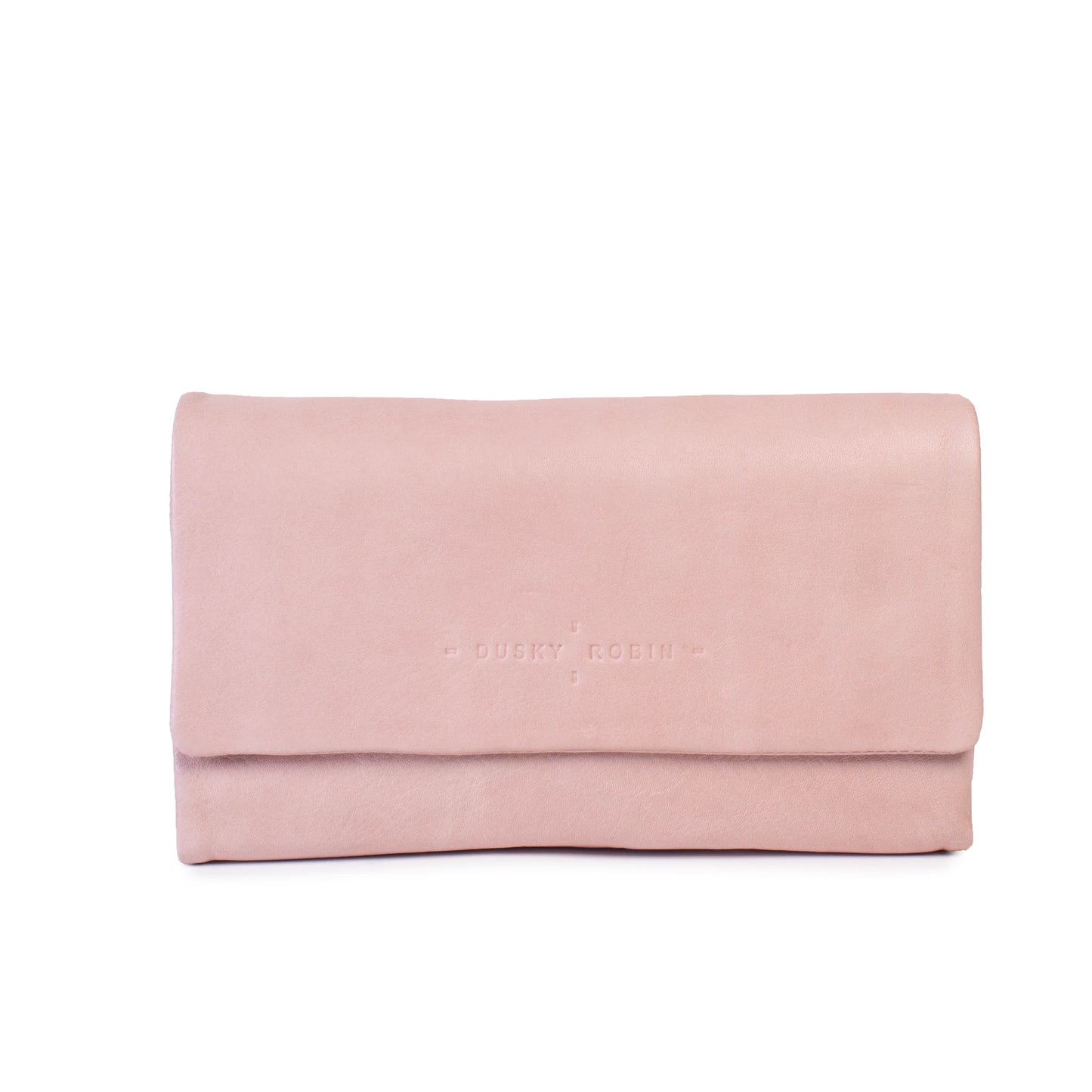 Dusky Robin Leather Rose Purse - Dusty Pink
