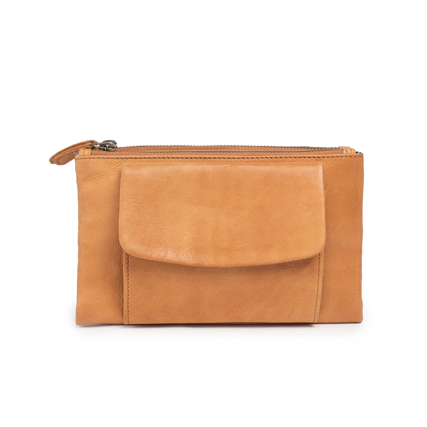 Load image into Gallery viewer, Dusky Robin Leather Frankie Wallet - Tan
