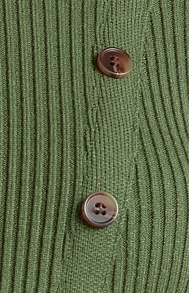 Albina Button Knit/Top - Moss