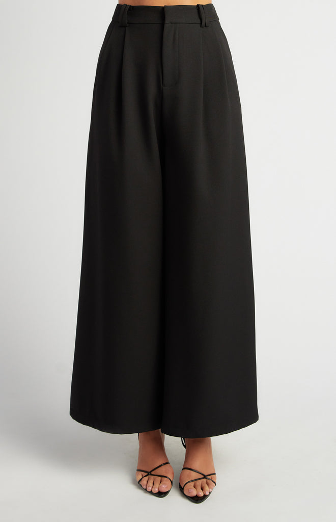 Microsa Double Pleat Pants - Black