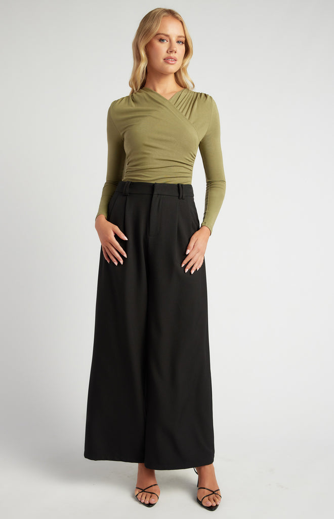 Microsa Double Pleat Pants - Black