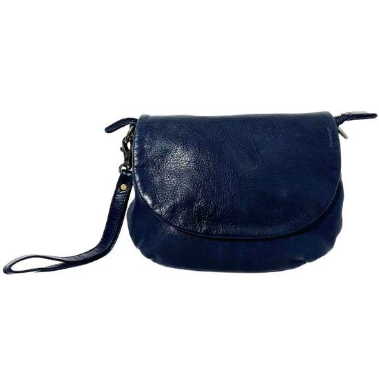 Dusky Robin Leather Zoe Bag/Clutch - Navy