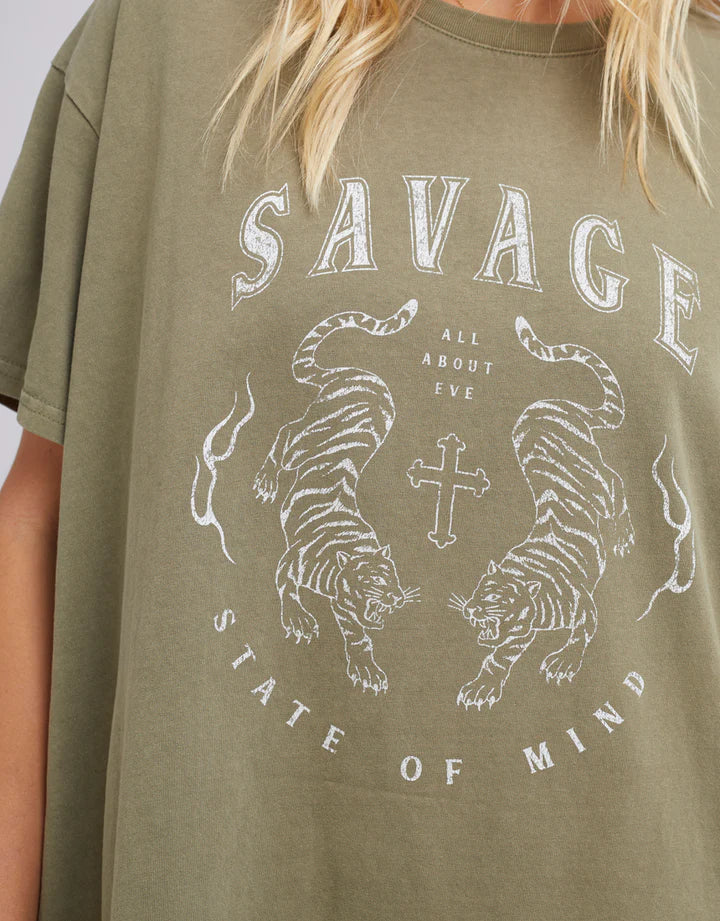 Load image into Gallery viewer, Savage Tee Dress - Khaki
