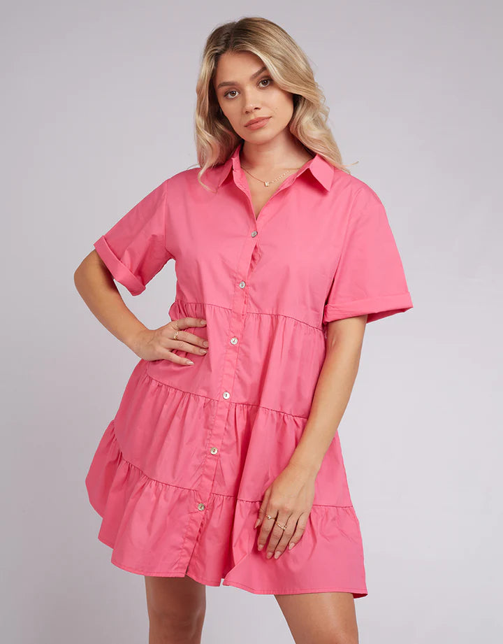 All About Eve Heidi Mini Shirt Dress - Pink