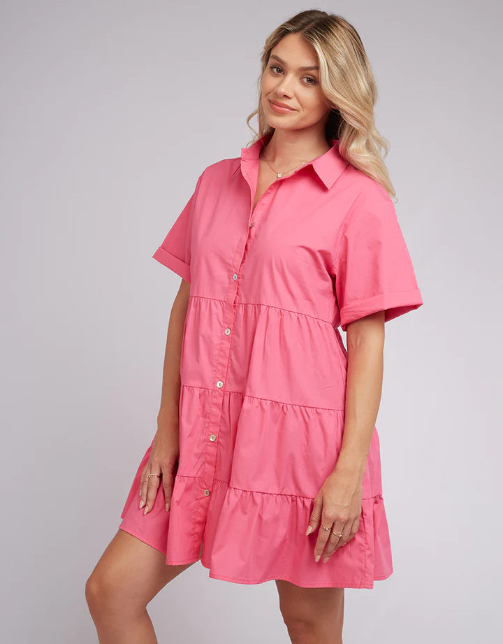 All About Eve Heidi Mini Shirt Dress - Pink