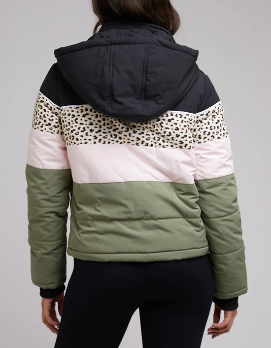 All About Eve Anderson Panel Puffer Jacket - Multi Coloured