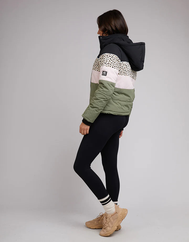 All About Eve Anderson Panel Puffer Jacket - Multi Coloured