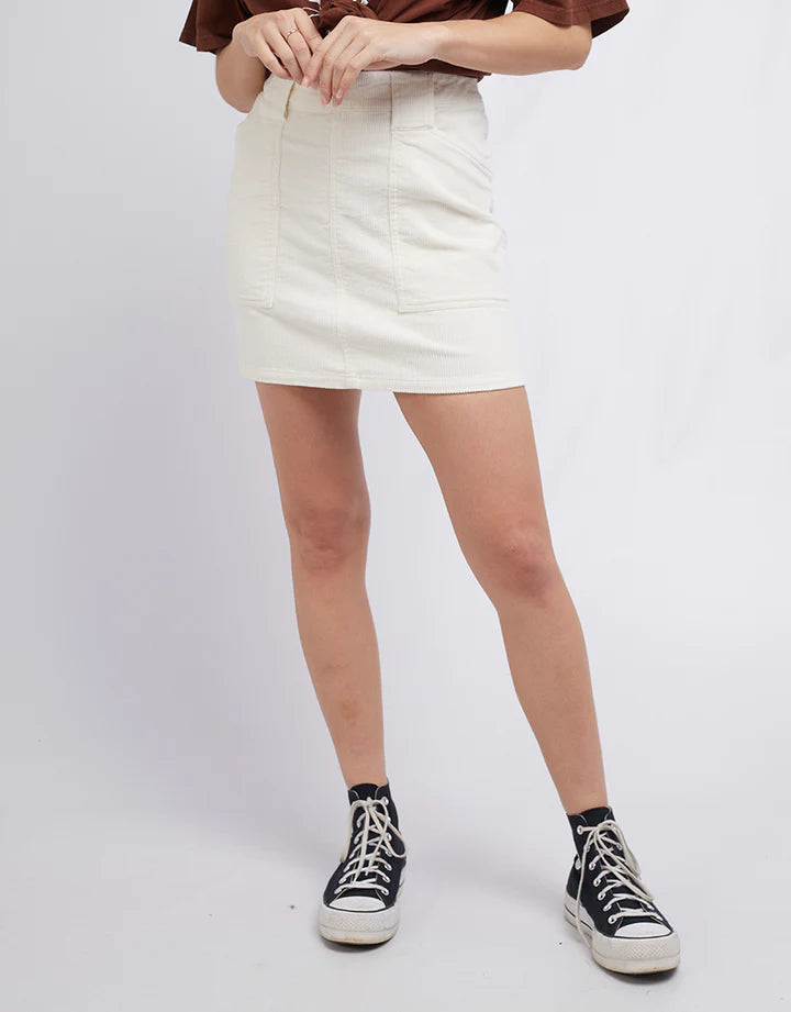 All About Eve Belle Cord Skirt - Vintage White