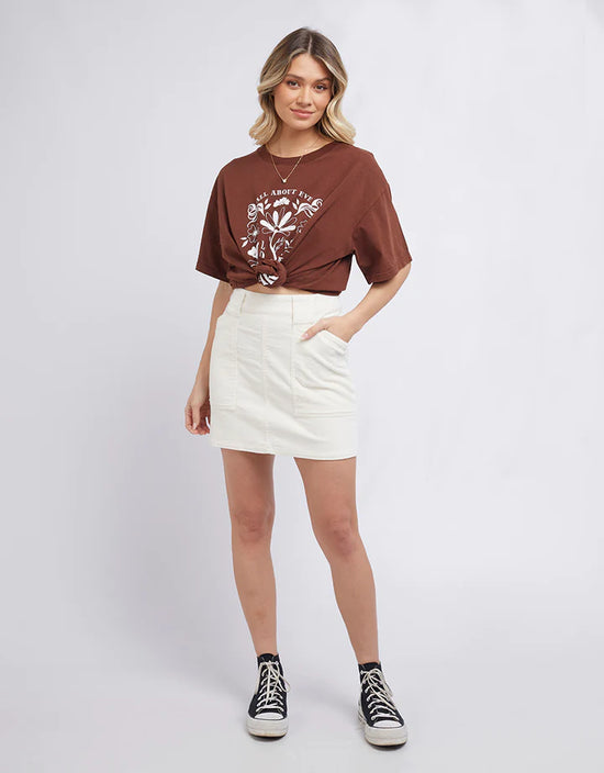 All About Eve Belle Cord Skirt - Vintage White