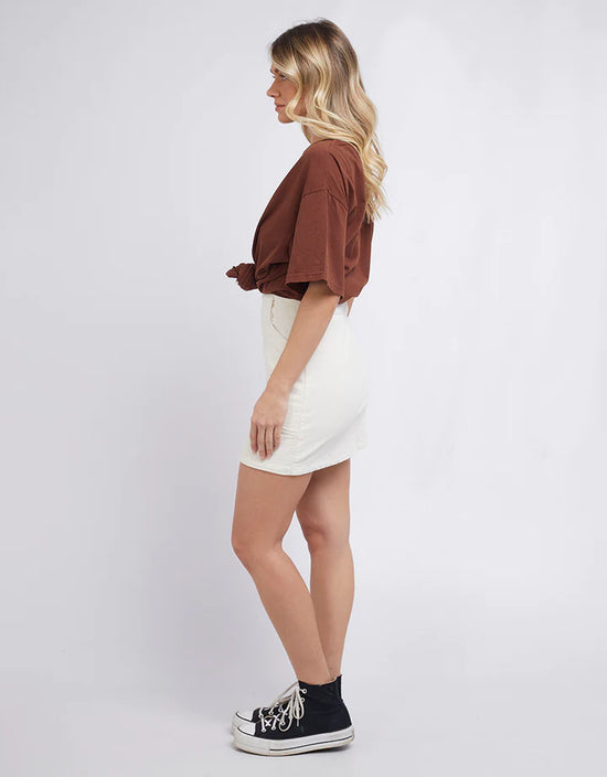 All About Eve Belle Cord Skirt - Vintage White
