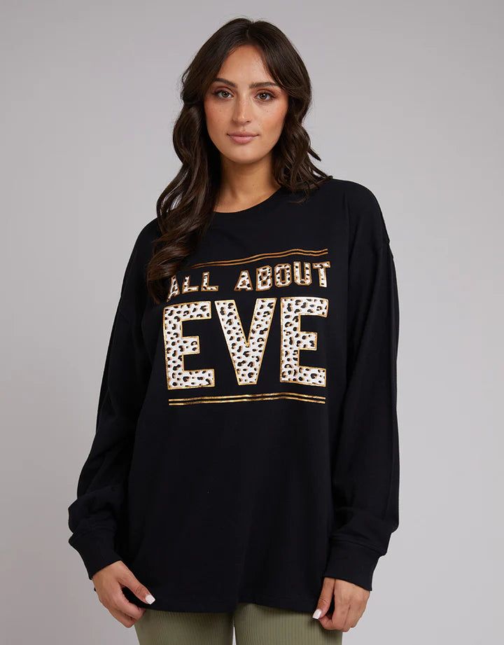 All About Eve Anderson Patched LS Tee - Black