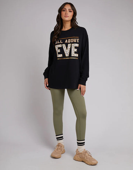 All About Eve Anderson Patched LS Tee - Black