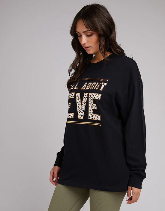 Load image into Gallery viewer, All About Eve Anderson Patched LS Tee - Black
