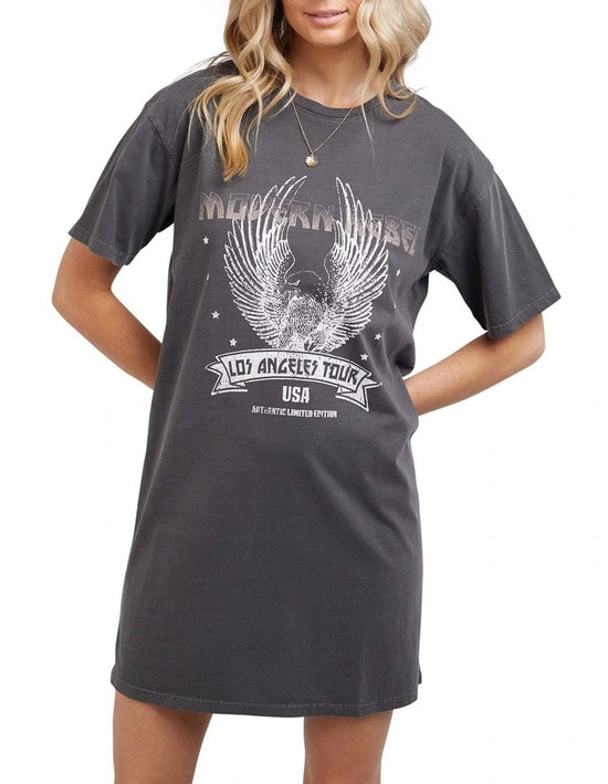 All About Eve Romi Tee Dress - Charcoal