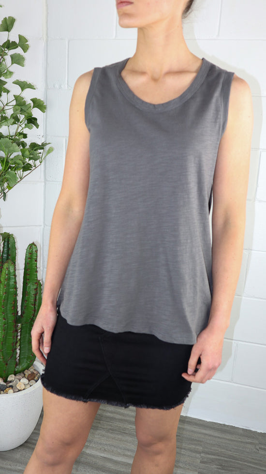 3rd Story Madison Tank - Charcoal
