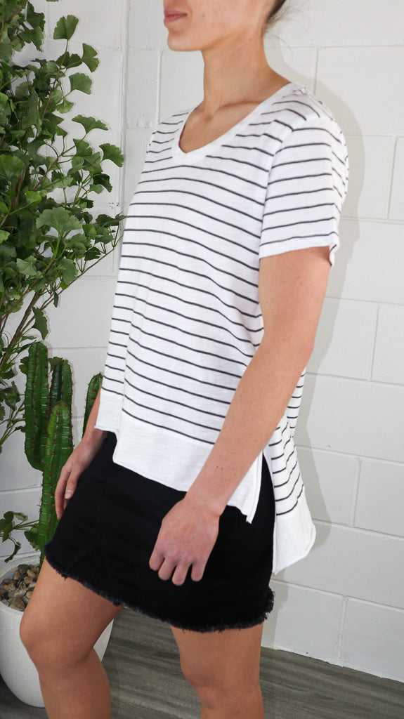 3rd Story Austin Tee  - Navy Stripe