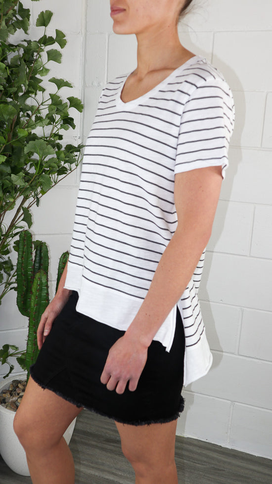 3rd Story Austin Tee  - Navy Stripe