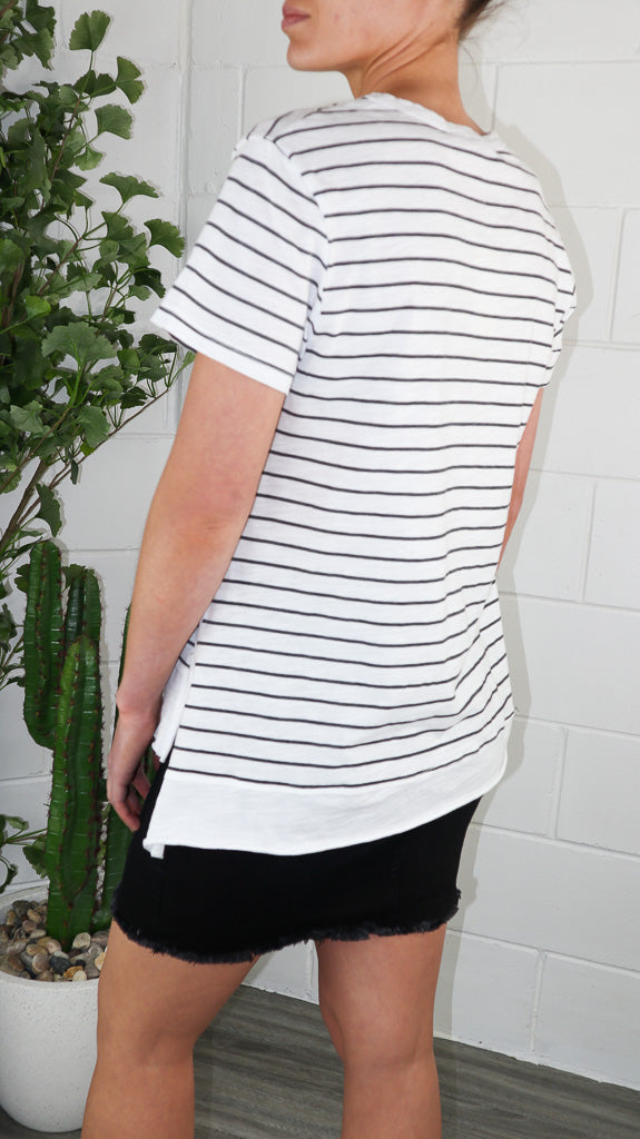 3rd Story Austin Tee  - Navy Stripe