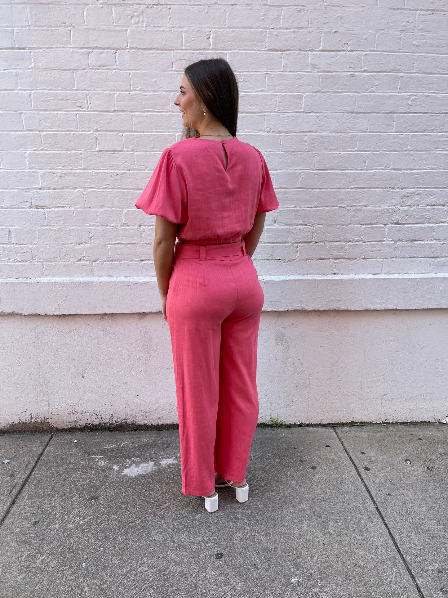 Stay Linen Blend Set - Watermelon