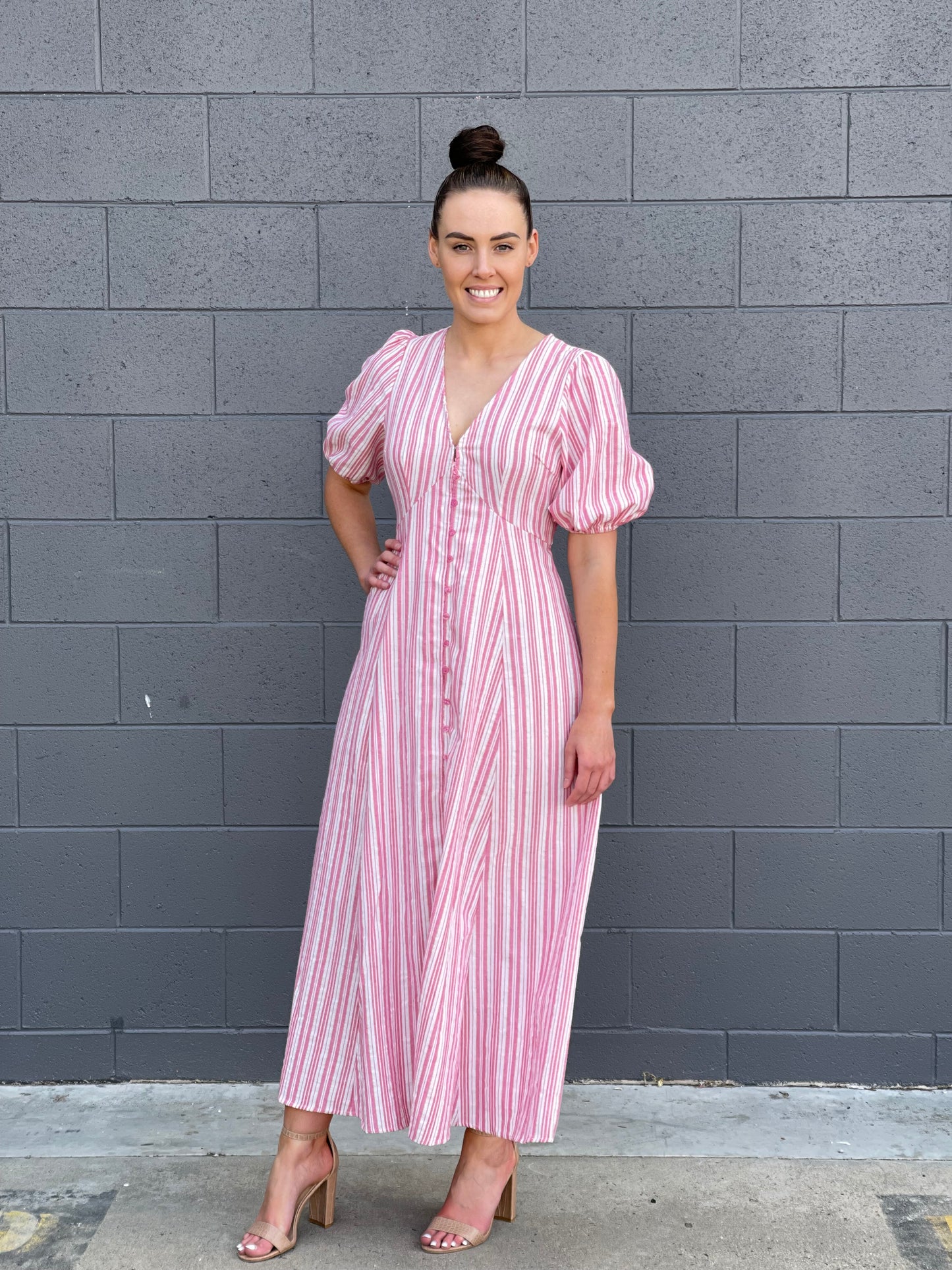 Load image into Gallery viewer, Cullman Maxi Dress - Pink Stripe
