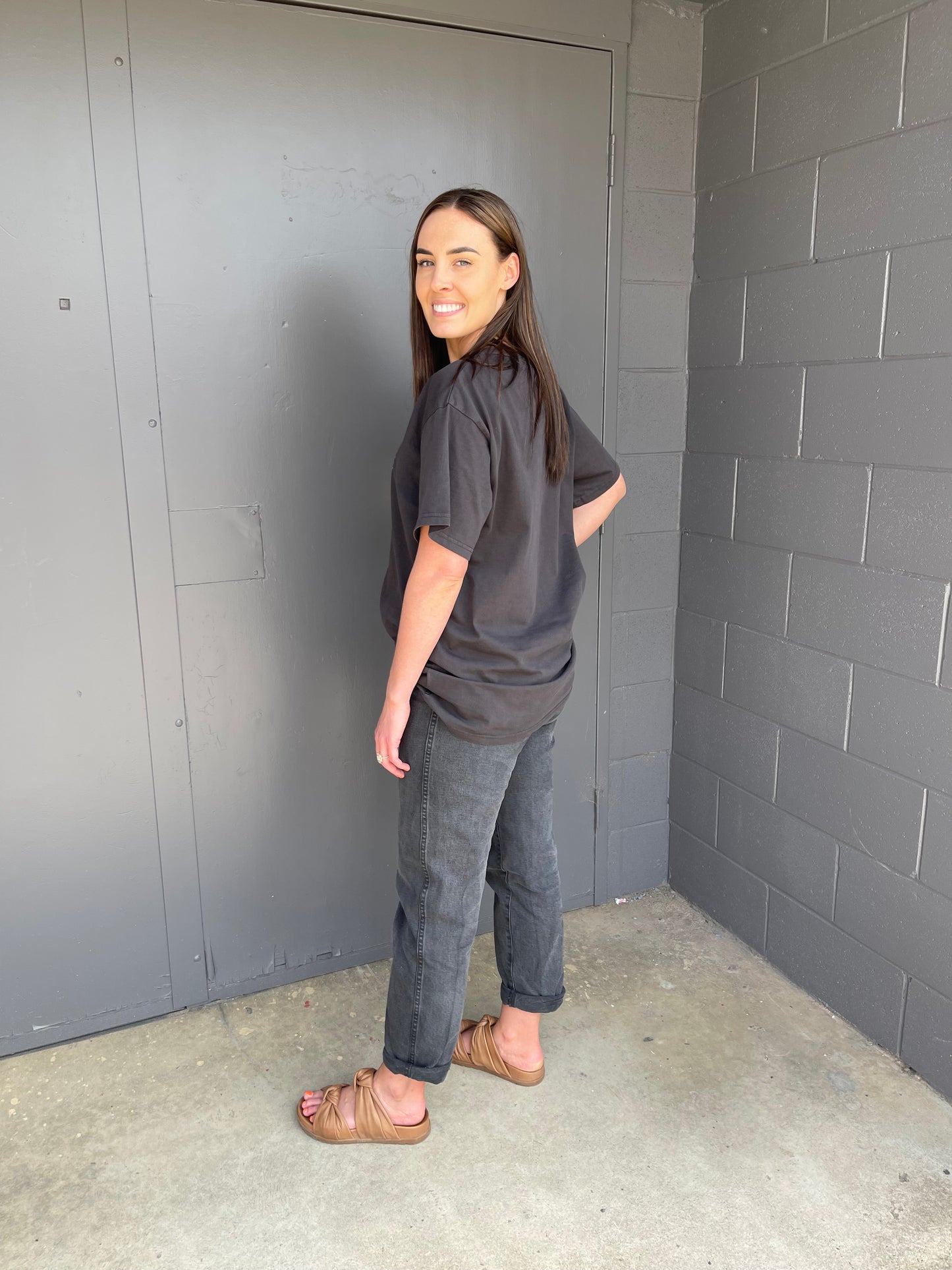 All About Eve American Eagle Tee - Washed Black