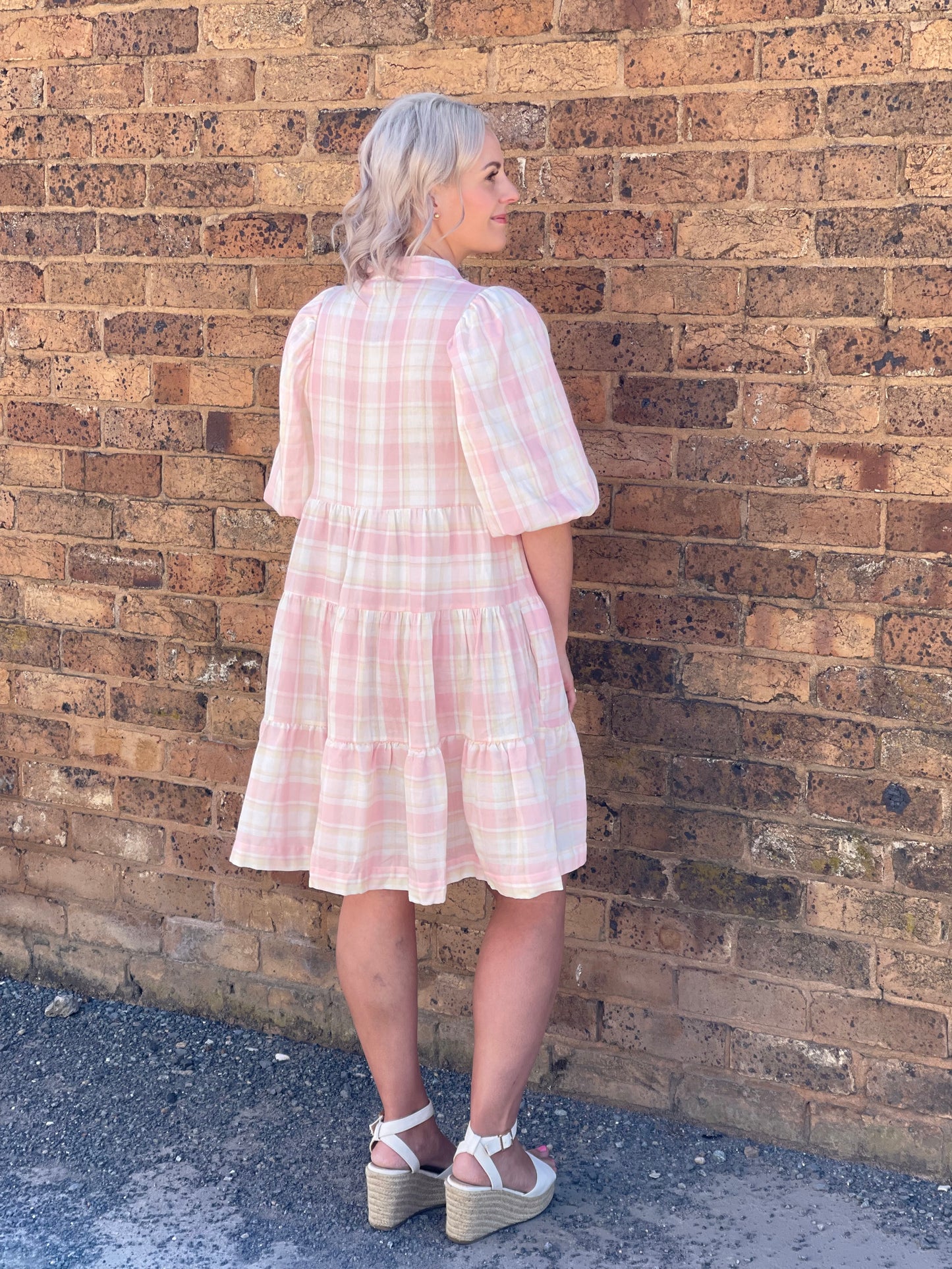 Corona Pink Check Dress