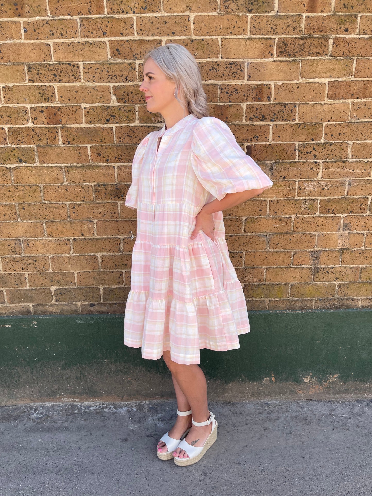 Corona Pink Check Dress