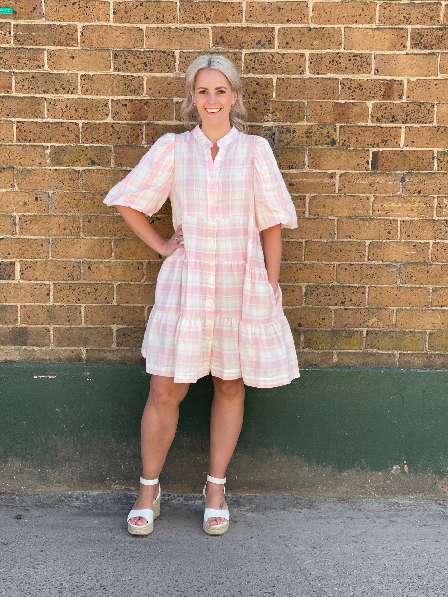 Corona Pink Check Dress