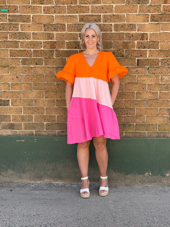 Load image into Gallery viewer, Palmdale Dress - Pink/Orange
