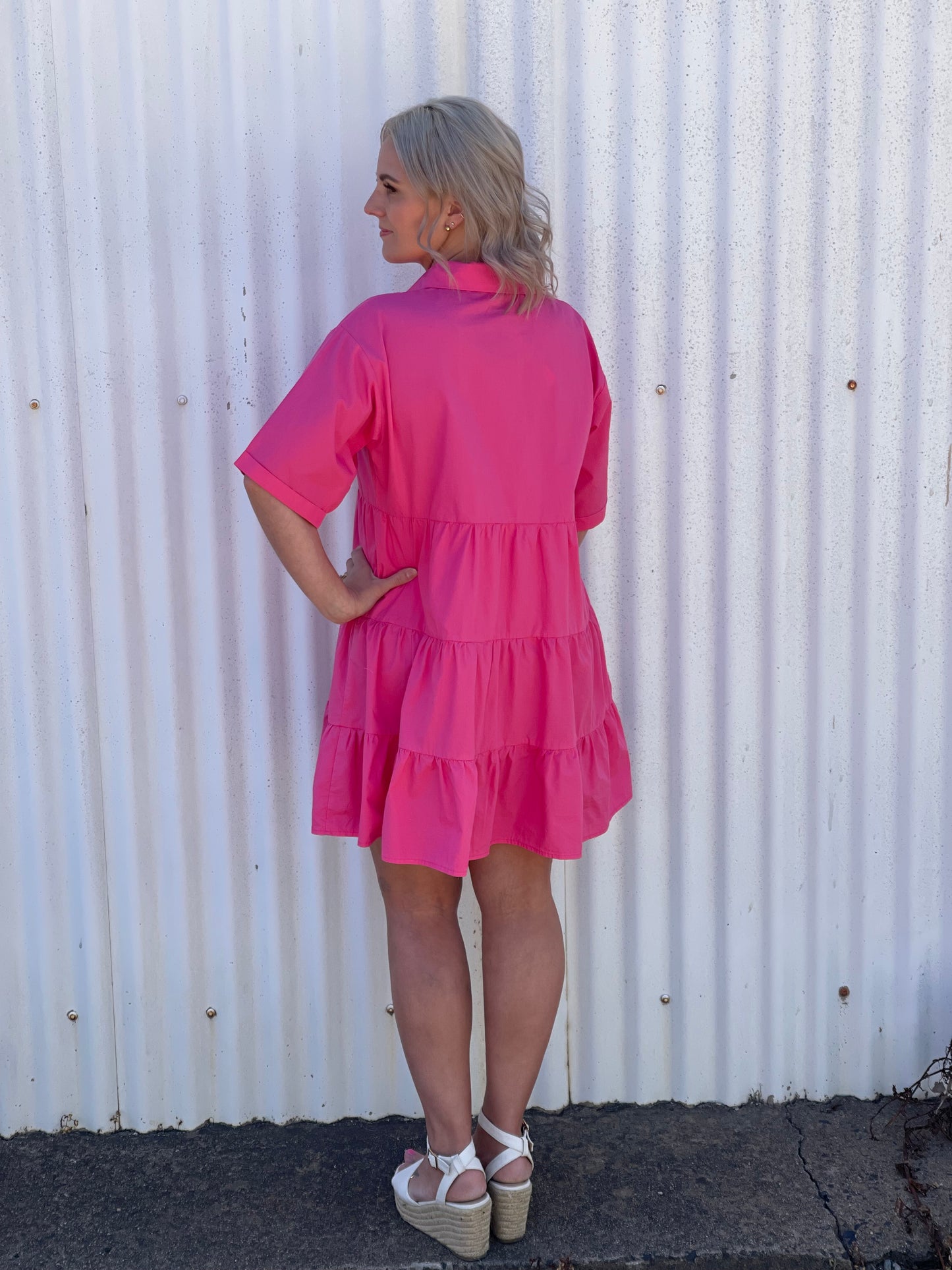 All About Eve Heidi Mini Shirt Dress - Pink