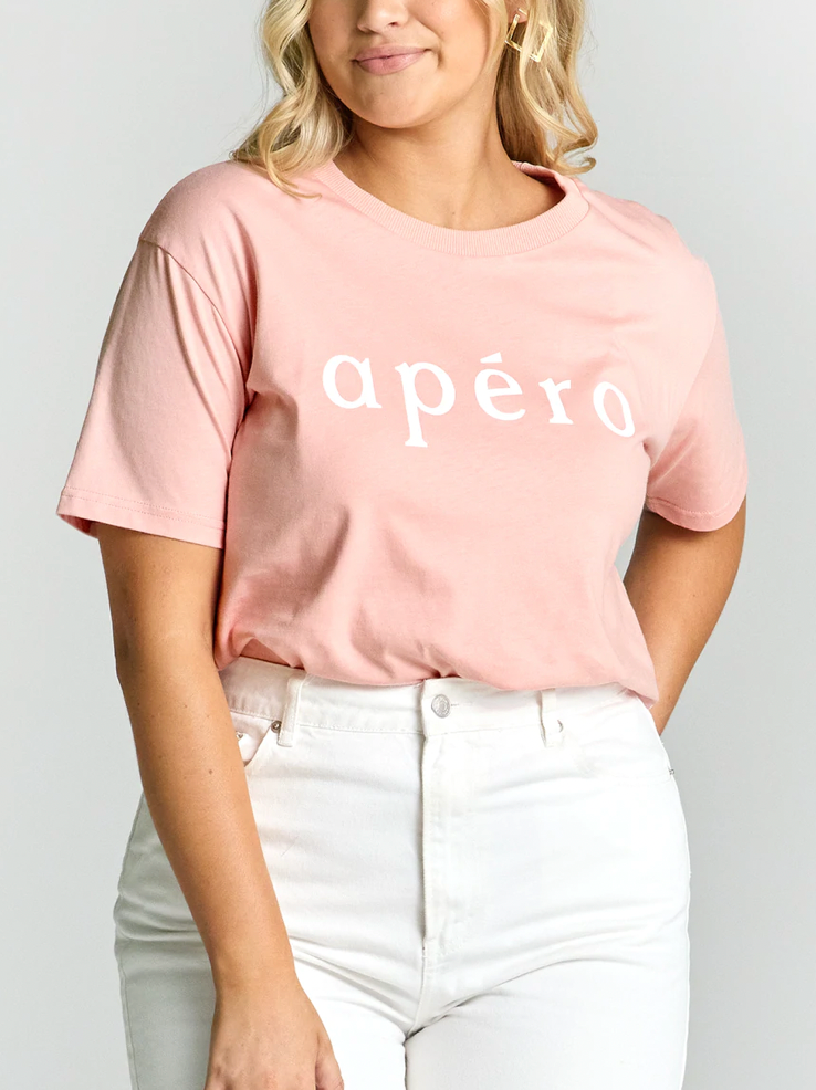 Apero Printed Tee - Dusty Pink