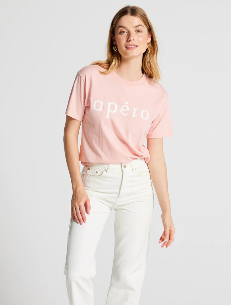 Apero Printed Tee - Dusty Pink