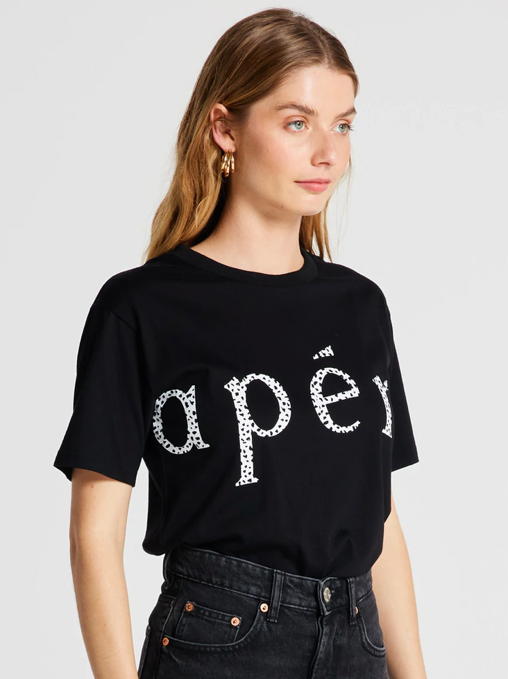 Apero Wilderness Printed Tee - Black