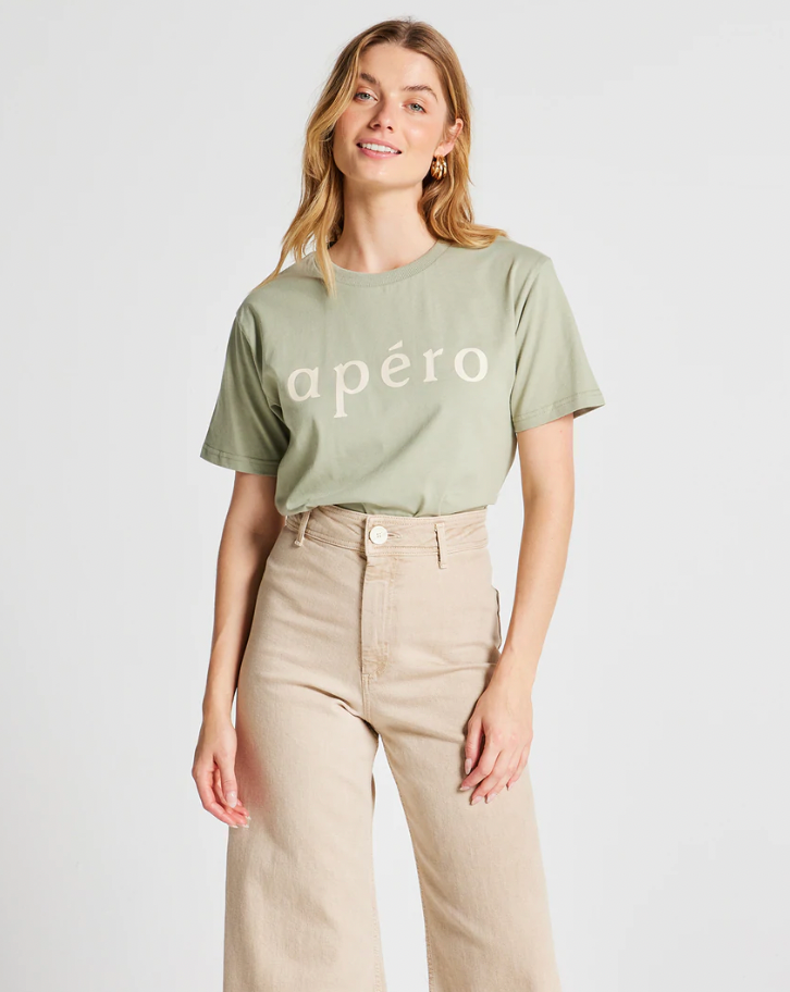 Apero Printed Tee - Khaki
