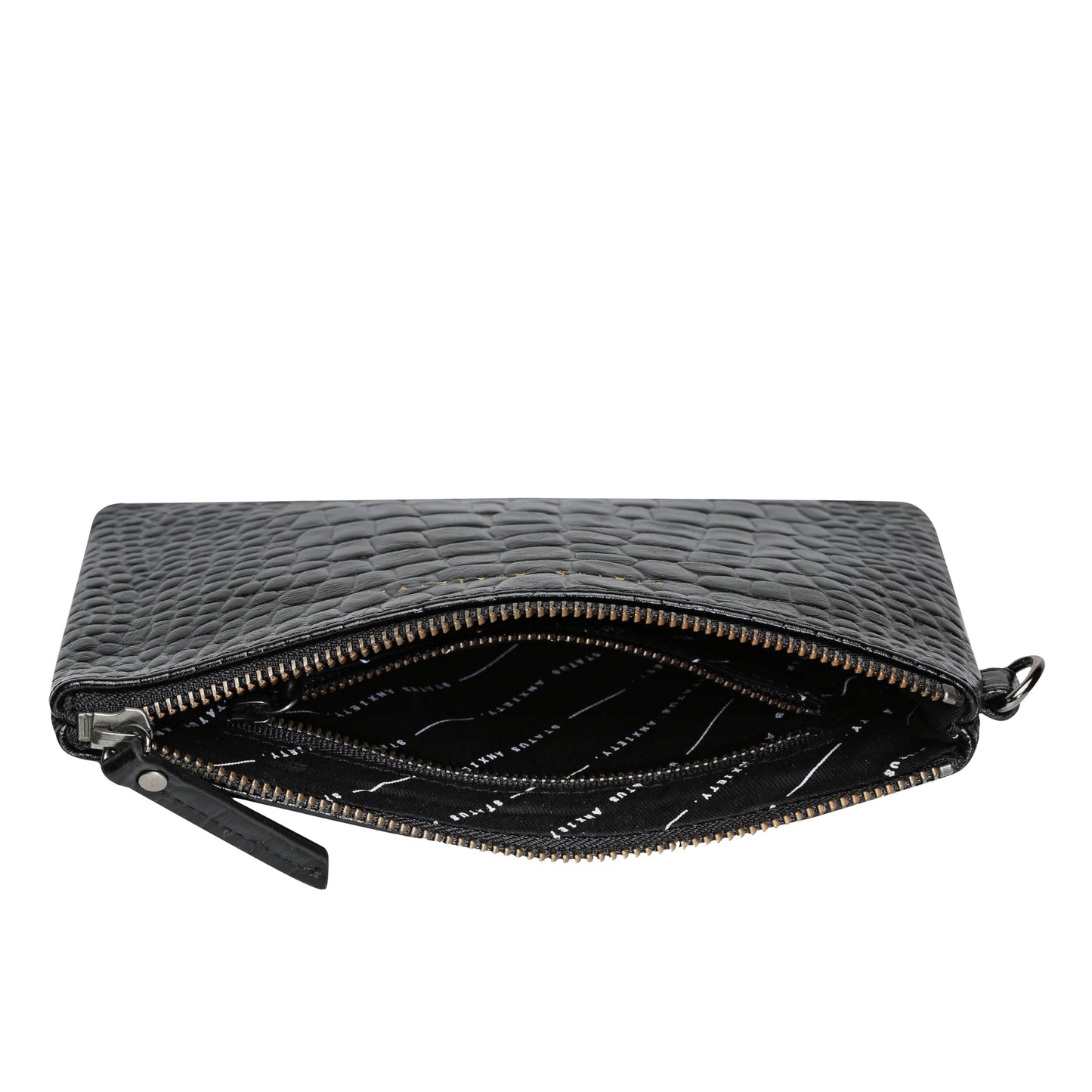 Status Anxiety - Fixation Clutch - Black Croc Emboss