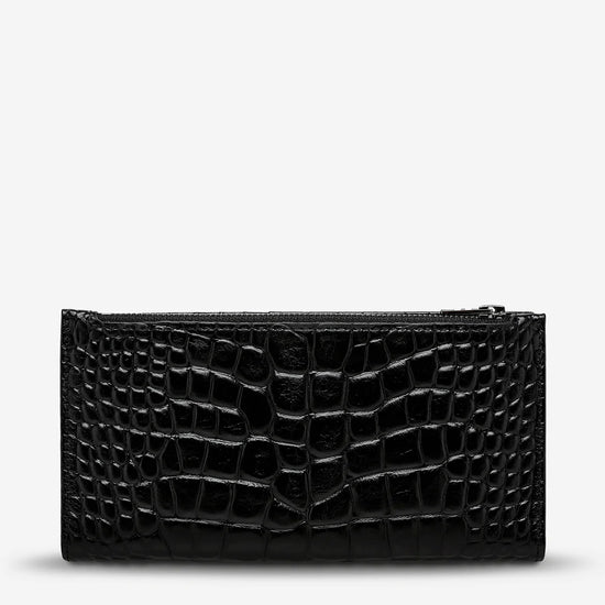 Status Anxiety - Old Flame Wallet - Black Croc Emboss