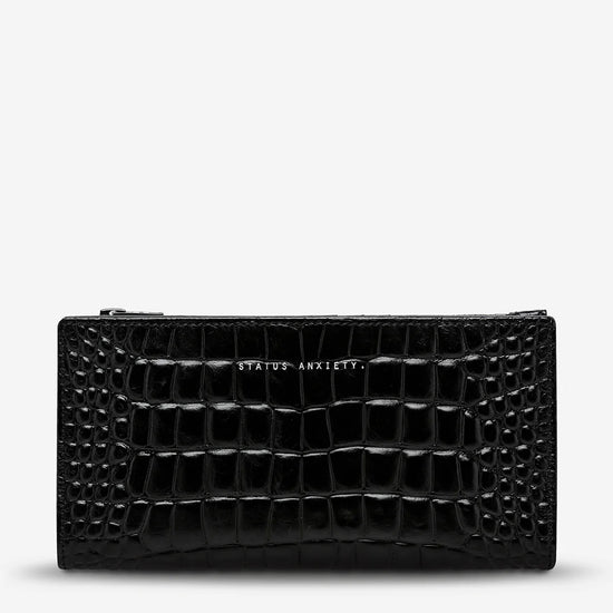 Status Anxiety - Old Flame Wallet - Black Croc Emboss