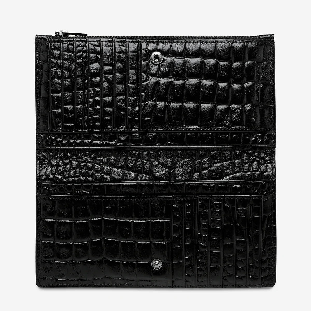 Status Anxiety - Old Flame Wallet - Black Croc Emboss