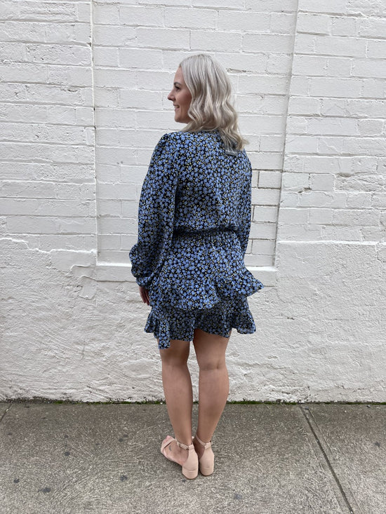 Load image into Gallery viewer, Unfold Dress - Blue Printed
