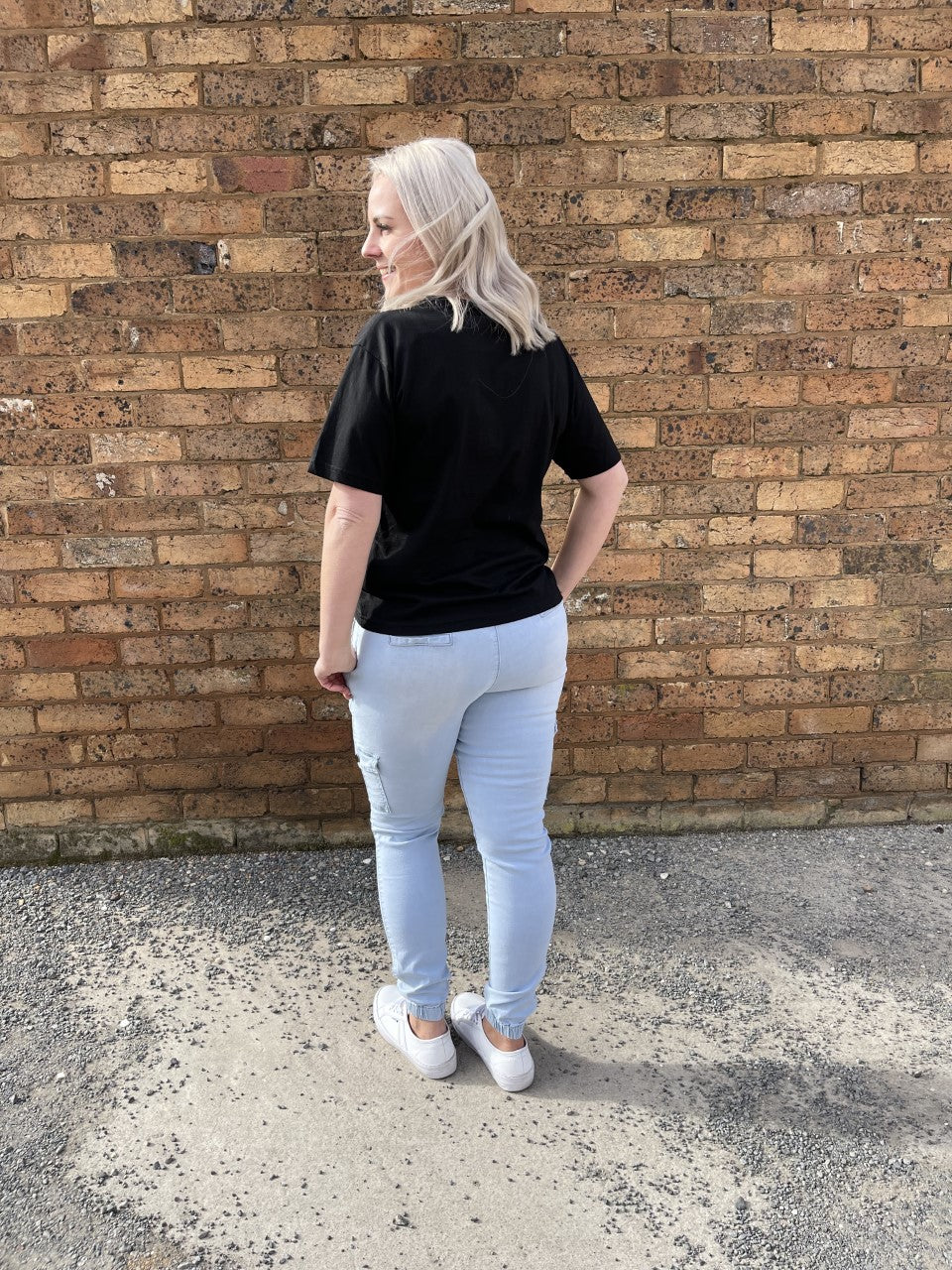 Load image into Gallery viewer, Light Blue Wakee Denim Jogger
