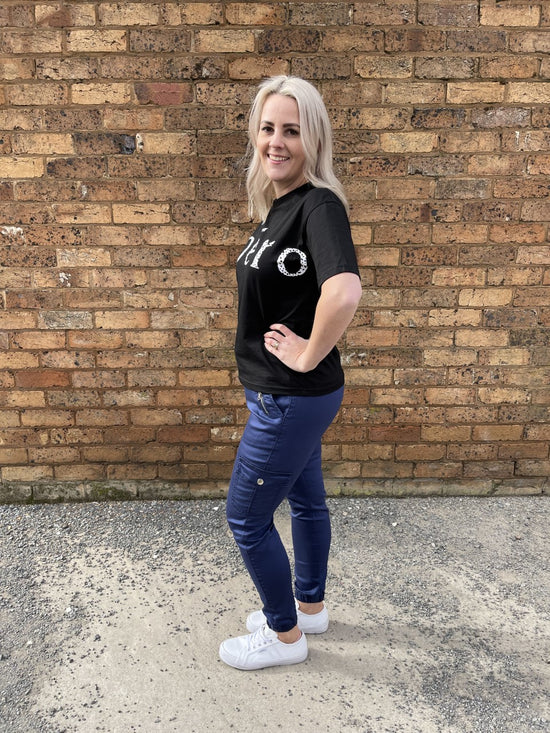 Navy Wakee Denim Jogger