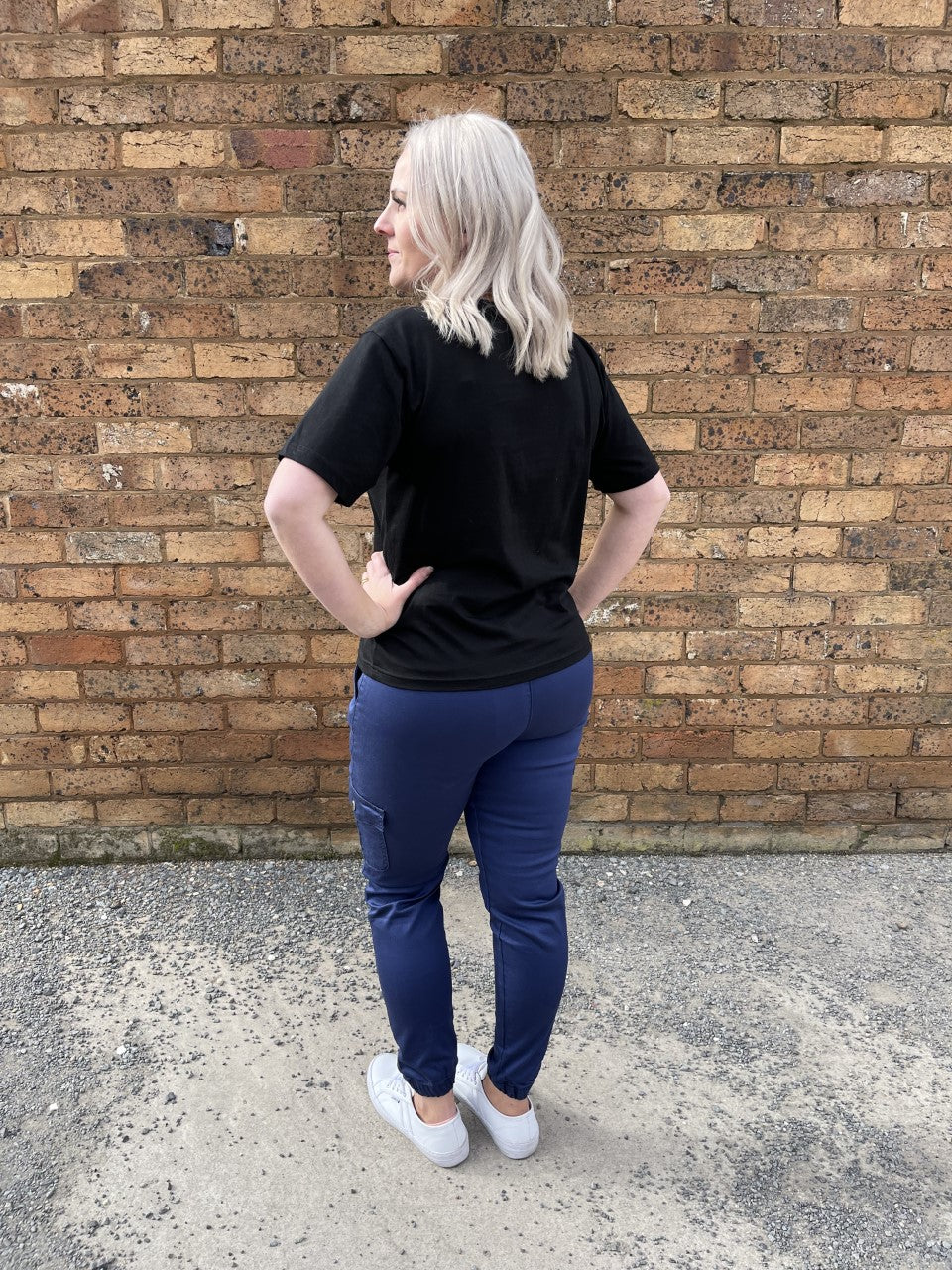 Navy Wakee Denim Jogger