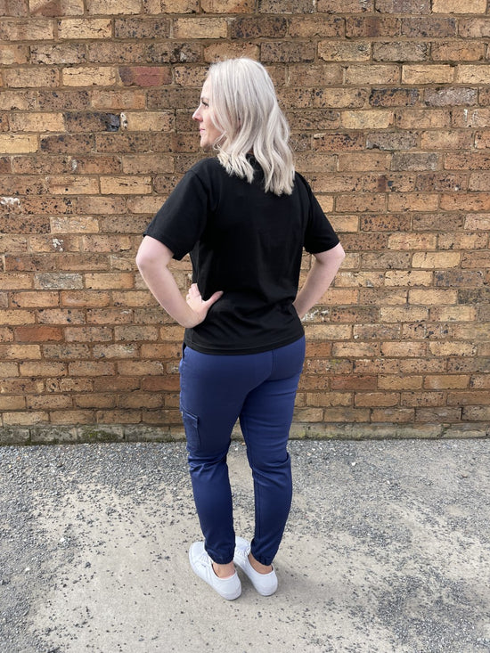 Load image into Gallery viewer, Navy Wakee Denim Jogger
